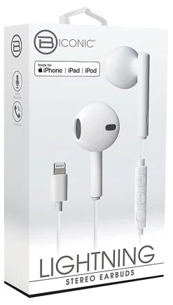 Bytech Wired Earbud Headphones, White