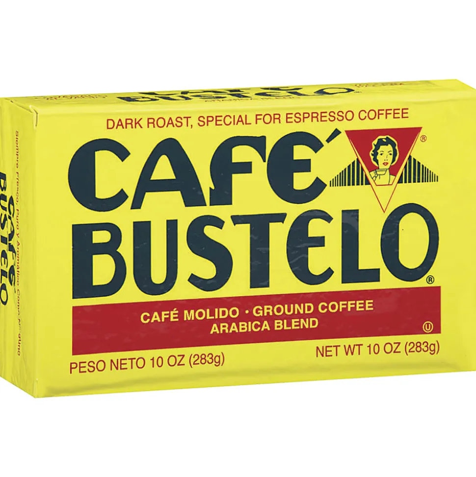 Cafe Bustelo Caf Bustelo Arabica Ground Canister Coffee, Dark Roast, 10 Oz, Case Of 24 Canisters
