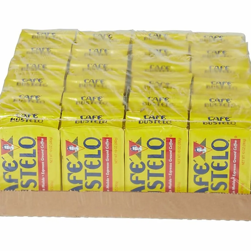 Cafe Bustelo Caf Bustelo Arabica Ground Canister Coffee, Dark Roast, 10 Oz, Case Of 24 Canisters