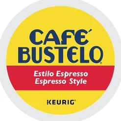 Cafe Bustelo Keurig Caf Bustelo Single Serve Pods, Espresso Roast, Classic, Box Of 24 Pods, Case Of 4 Boxes