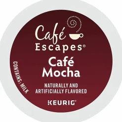 Cafe Escapes™ Single-Serve Coffee K-Cup® Pods, Cafe Mocha, Carton Of 24
