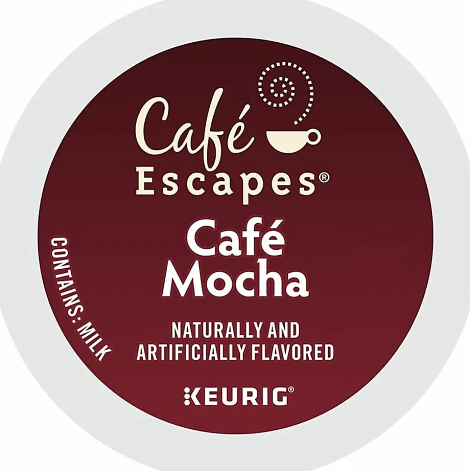 Cafe Escapes™ Single-Serve Coffee K-Cup® Pods, Cafe Mocha, Carton Of 24