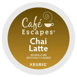 Cafe Escapes™ Single-Serve K-Cup® Pods, Chai Latte Coffee, Carton Of 24
