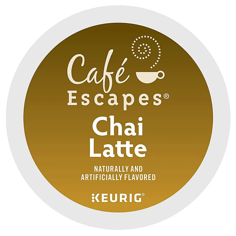 Cafe Escapes™ Single-Serve K-Cup® Pods, Chai Latte Coffee, Carton Of 24