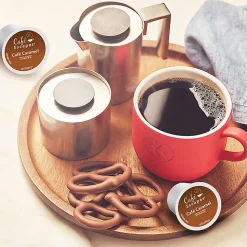 Café Escapes Café Caramel Keurig Single-Serve K-Cup Pods, 24 Pods Per Pack, Case Of 4 Packs