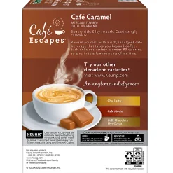 Café Escapes Café Caramel Keurig Single-Serve K-Cup Pods, 24 Pods Per Pack, Case Of 4 Packs