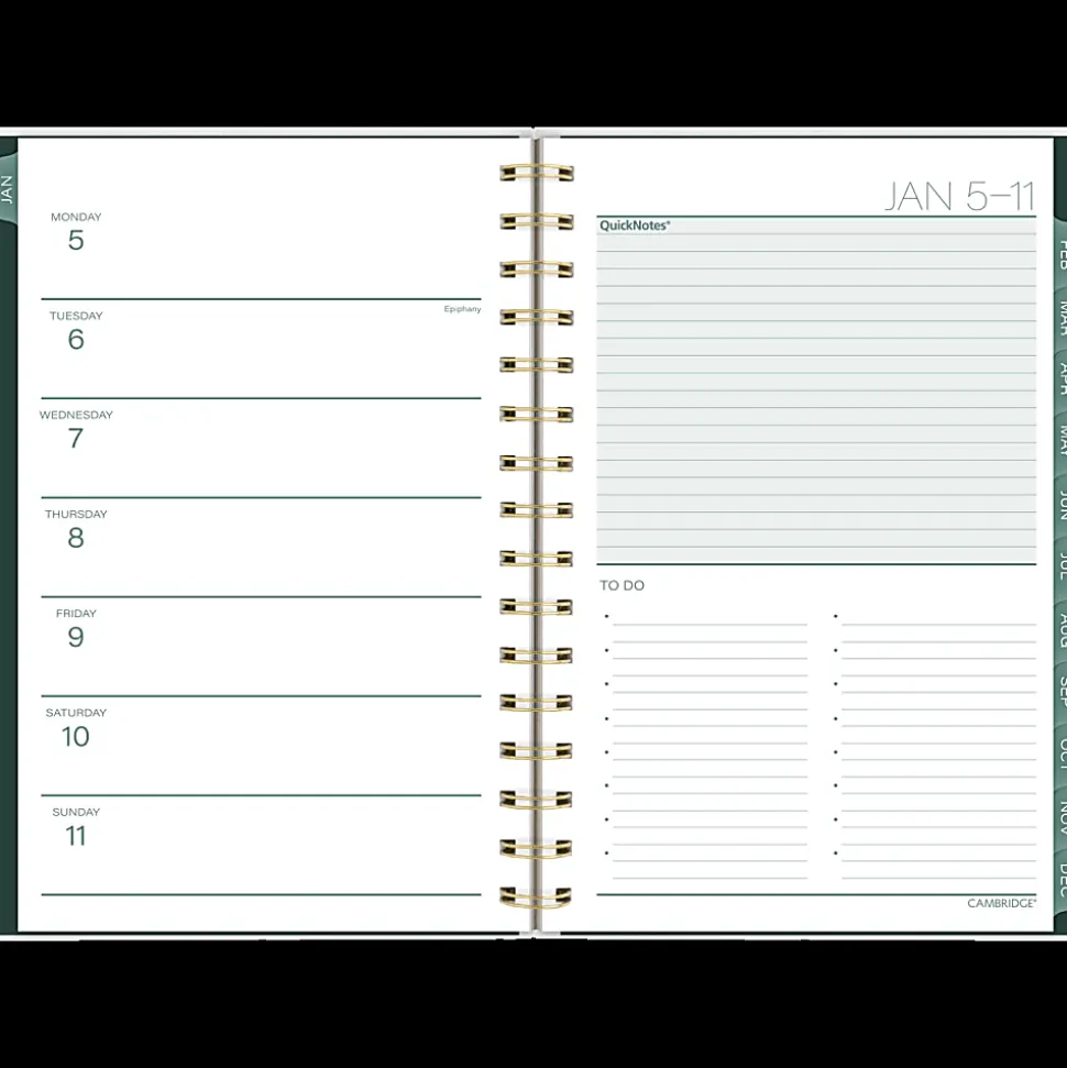 Cambridge® Emerald Isle 2026 Weekly Monthly Planner, Small, 5 1/2" x 8 1/2"