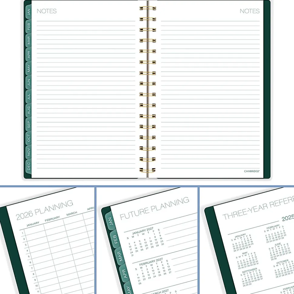 Cambridge® Emerald Isle 2026 Weekly Monthly Planner, Small, 5 1/2" x 8 1/2"