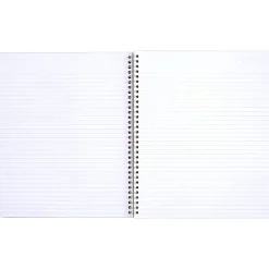 Cambridge® Fashion Twin-Wire Business Notebook, 9" x 11", College Ruled, 80 Sheets, 30% Recycled, Purple (49567)