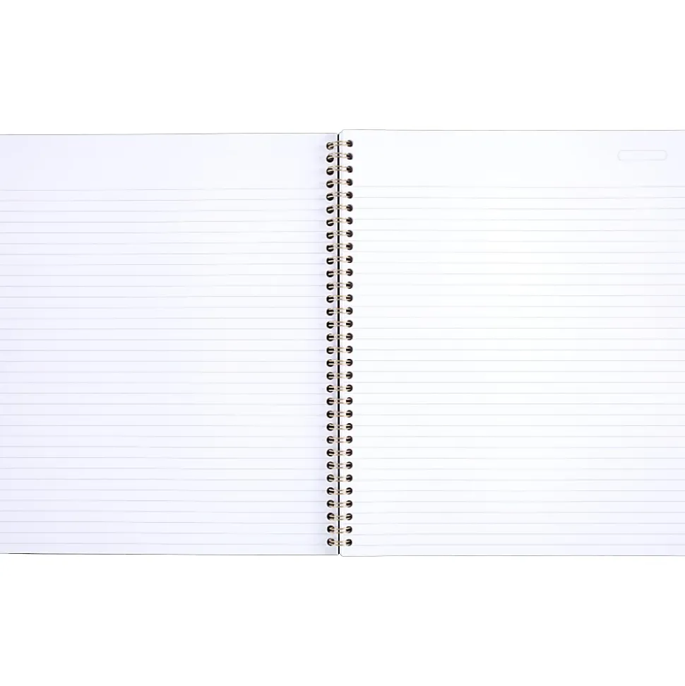 Cambridge® Fashion Twin-Wire Business Notebook, 9" x 11", College Ruled, 80 Sheets, 30% Recycled, Purple (49567)