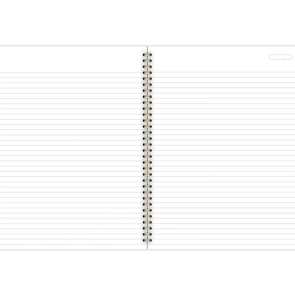 Cambridge® Fashion Twin-Wire Business Notebook, 9" x 11", College Ruled, 80 Sheets, 30% Recycled, Purple (49567)