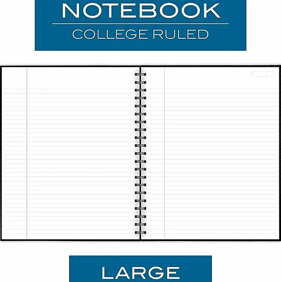 Cambridge® Limited® Business Notebook, 8 1/2" x 11", 1 Subject, Legal Ruled, 96 Sheets, Black (06100)