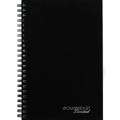 Cambridge® Limited® 30% Recycled Business Notebook, 4 7/8" x 8", 1 Subject, Legal Ruled, 80 Sheets, Black (06074)