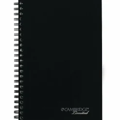 Cambridge® Limited® 30% Recycled Business Notebook, 4 7/8" x 8", 1 Subject, Legal Ruled, 80 Sheets, Black (06074)