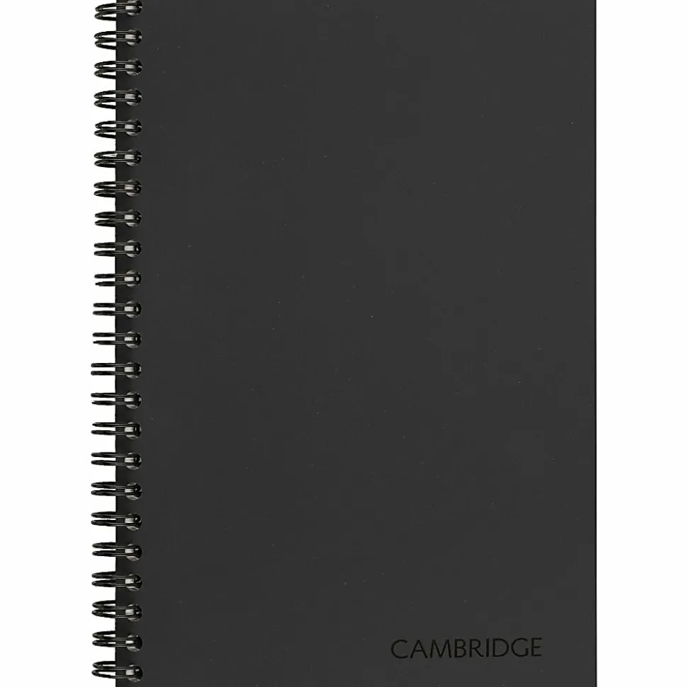 Cambridge® Limited® 30% Recycled Business Notebook, 4 7/8" x 8", 1 Subject, Legal Ruled, 80 Sheets, Black (06074)