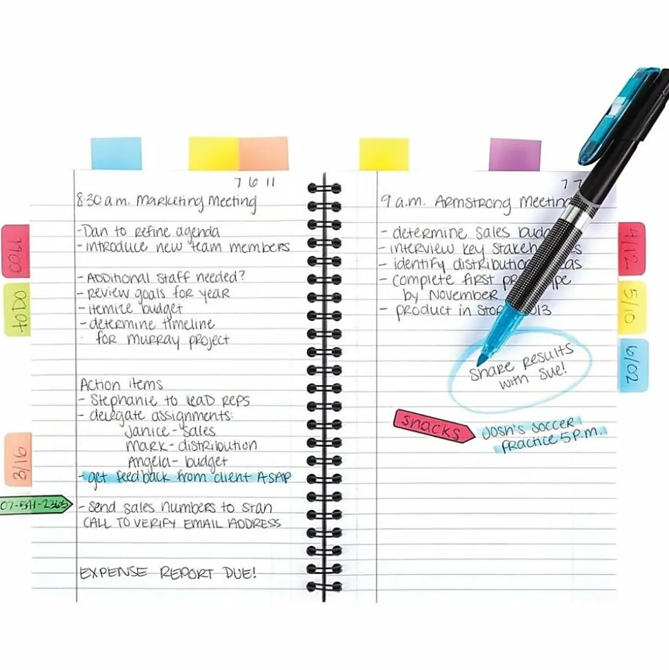 Cambridge® Limited® 30% Recycled Business Notebook, 4 7/8" x 8", 1 Subject, Legal Ruled, 80 Sheets, Black (06074)