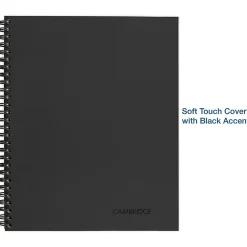 CambridgeĀ® LimitedĀ® 30% Recycled Business Notebook, 8 1/2" x 11", 1 Subject, Legal Ruled, 80 Sheets, Black (06132)