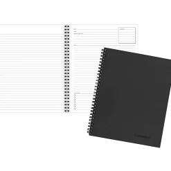 Cambridge® Limited® 30% Recycled Business Notebook, 8 1/2" x 11", 1 Subject, Legal Ruled, 80 Sheets, Black (06132)