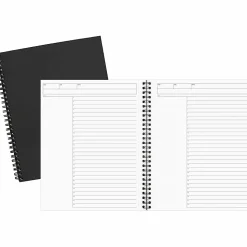 CambridgeĀ® LimitedĀ® 30% Recycled Business Notebook, 8 1/4" x 11", 1 Subject, Wide Ruled, 80 Sheets, Black (06064)