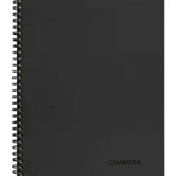 Cambridge® Limited® 30% Recycled Business Notebook, 8 1/4" x 11", 1 Subject, Wide Ruled, 80 Sheets, Black (06064)