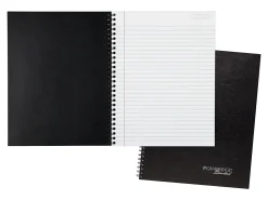 Cambridge® Limited® 30% Recycled Business Notebook, 8 1/2" x 11", 1 Subject, Legal Ruled, 80 Sheets, Black (06062)