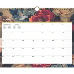 Cambridge® Midnight Garden 2026 Monthly Wall Calendar, Medium, 15