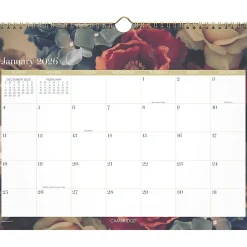 Cambridge® Midnight Garden 2026 Monthly Wall Calendar, Medium, 15