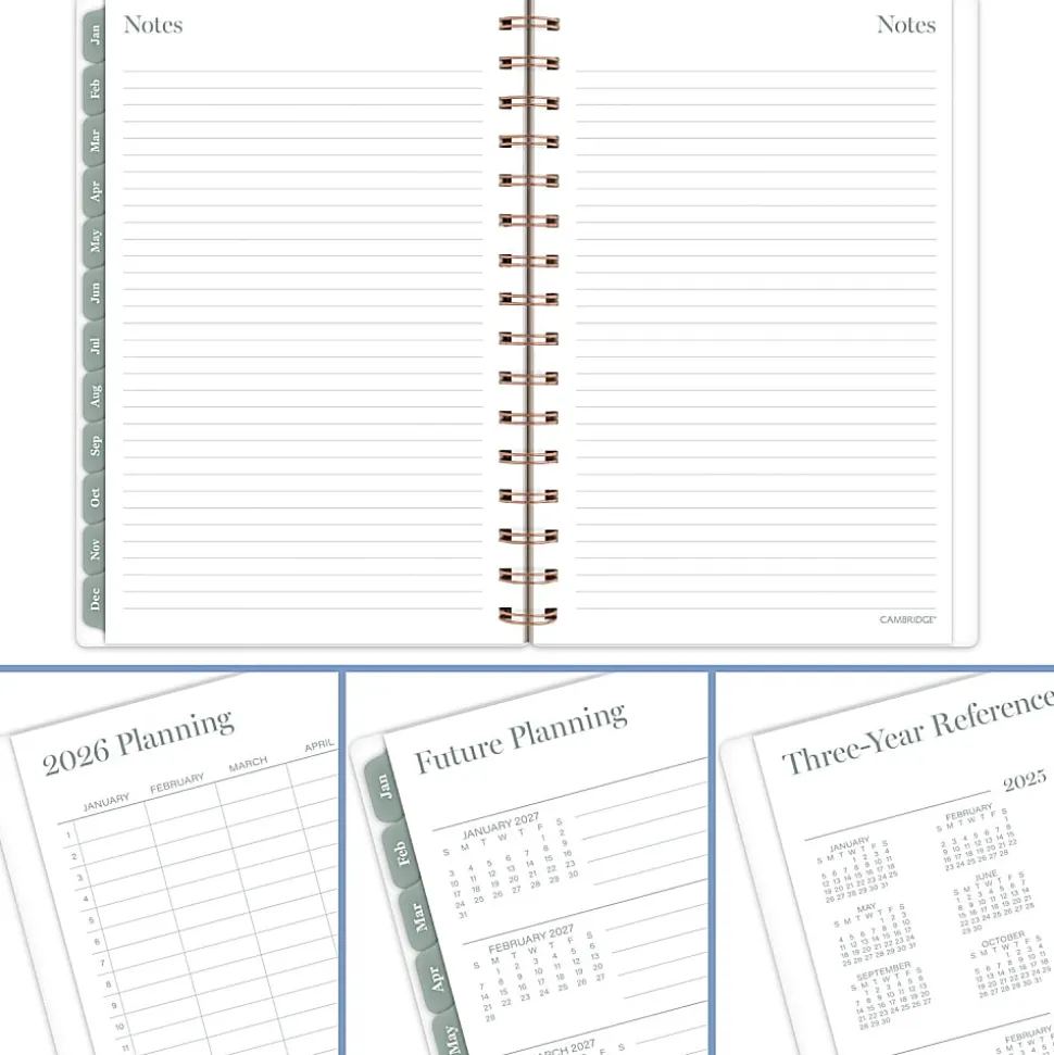 Cambridge® Serene 2026 Weekly Monthly Planner, Small, 5 1/2" x 8 1/2"