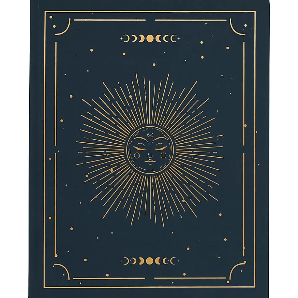 Cambridge® Solstice Journal, 8” x 10”, Legal Rule, 96 Sheets, Navy/Gold