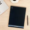 Cambridge® Stiff-Back Wire Bound Notebook, 8-1/2" x 11-3/4", Legal Ruled, 70 Sheets, Canary/Blue