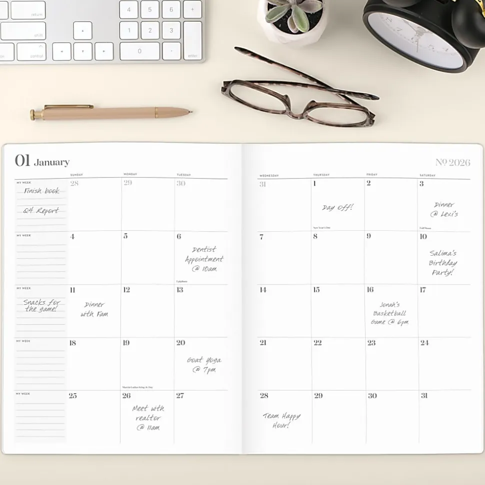 Cambridge® WorkStyle® 2026 Monthly Planner, Sunbaked Clay, Large, 8 1/2" x 11"
