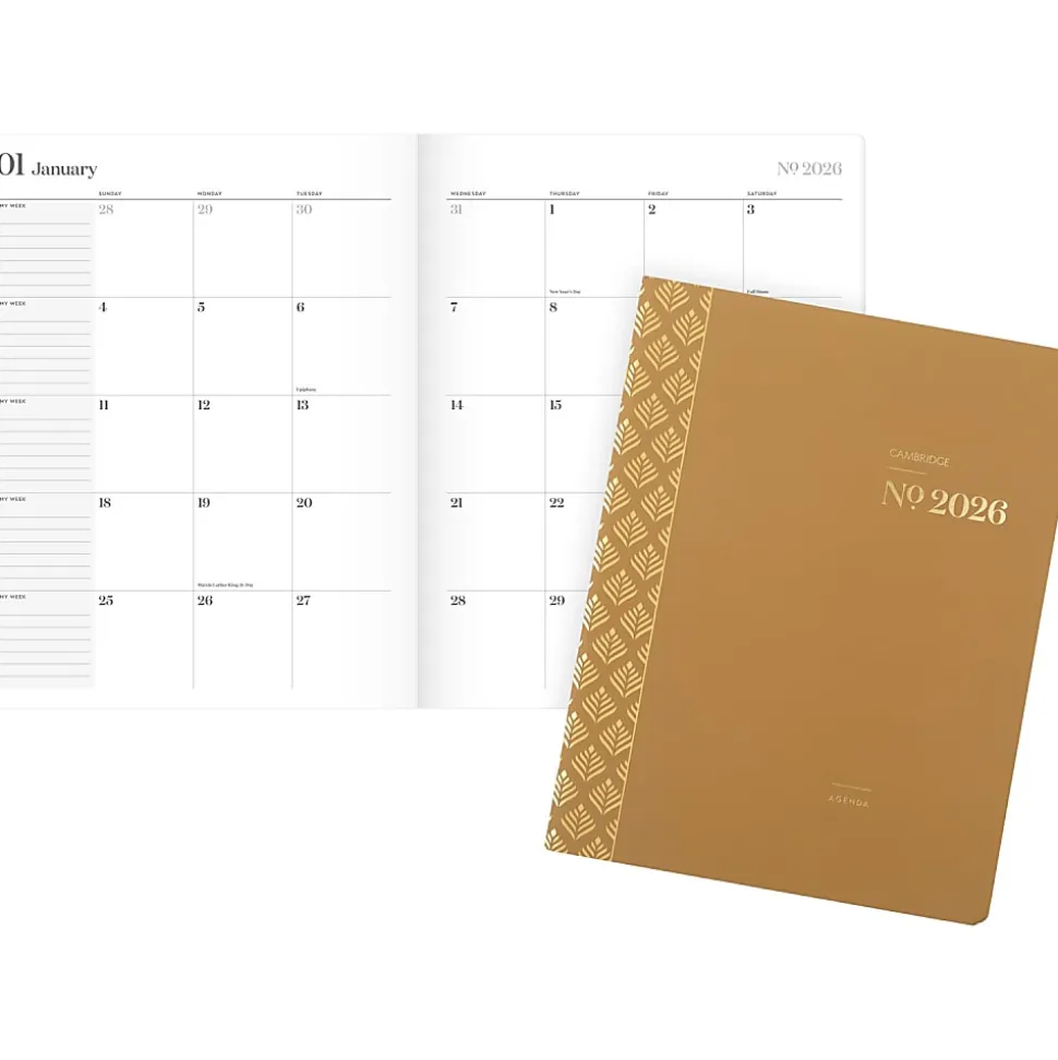 Cambridge® WorkStyle® 2026 Monthly Planner, Sunbaked Clay, Large, 8 1/2" x 11"