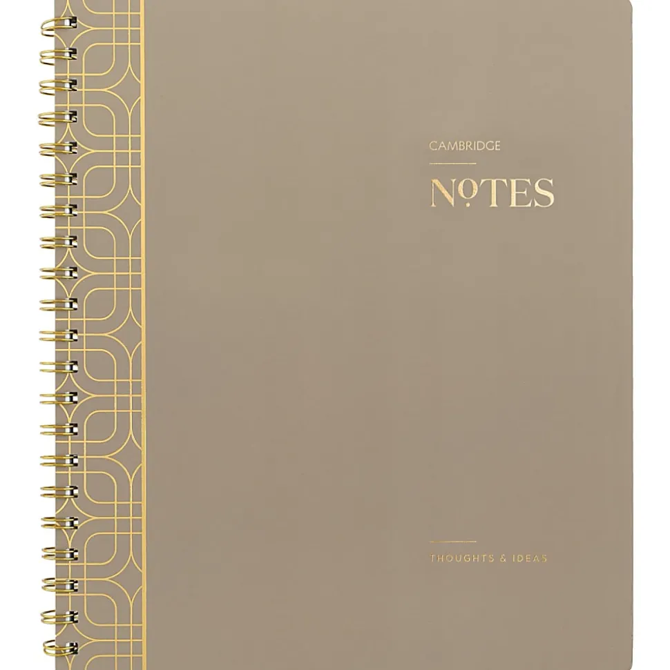 Cambridge® WorkStyle® Notebook, 80 Sheets, Timeless Taupe, Large, 8 1/2" x 11"