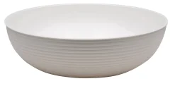 Cambro Camwear Round Ribbed Bowls, 18", White, Set Of 4 Bowls