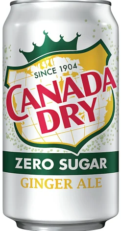 Canada Dry Zero Sugar Ginger Ale, 12 Oz., Case Of 24