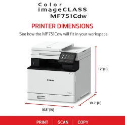 Canon® imageCLASS® MF751Cdw Wireless Laser All-In-One Color Printer