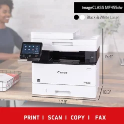 Canon® imageCLASS® MF455dw Wireless All-In-One Monochrome Laser Printer