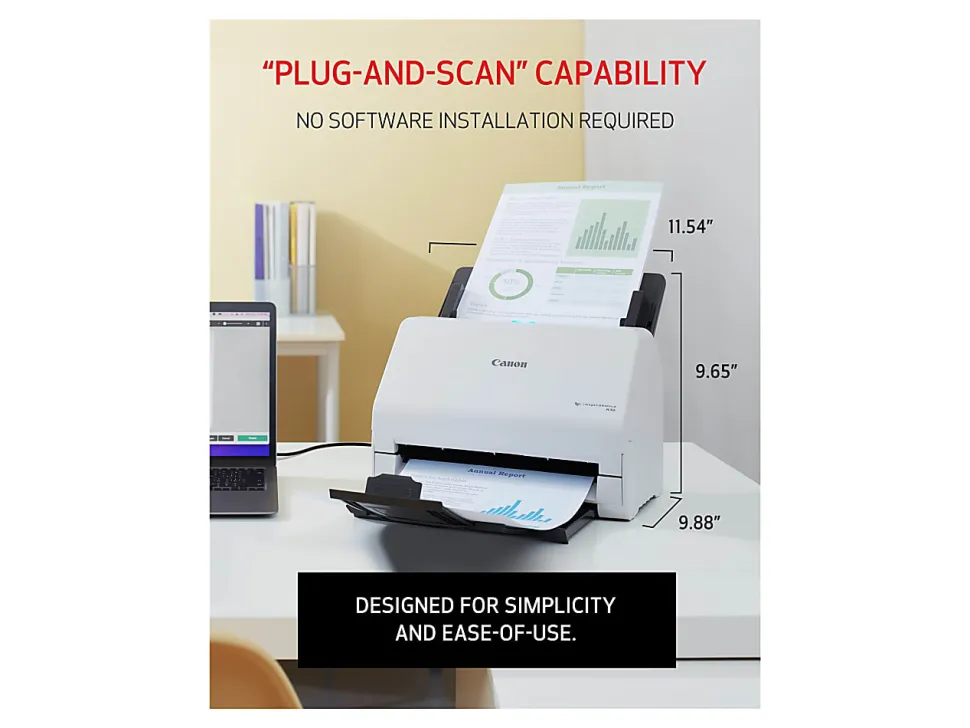 Canon imageFORMULA R30 - Document scanner - Contact Image Sensor (CIS) - Duplex - A4 - 600 dpi - up to 25 ppm (mono) - ADF (60 sheets) - USB 2.0