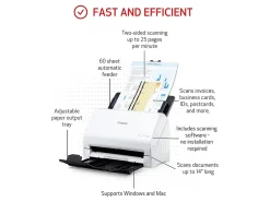 Canon imageFORMULA R30 - Document scanner - Contact Image Sensor (CIS) - Duplex - A4 - 600 dpi - up to 25 ppm (mono) - ADF (60 sheets) - USB 2.0