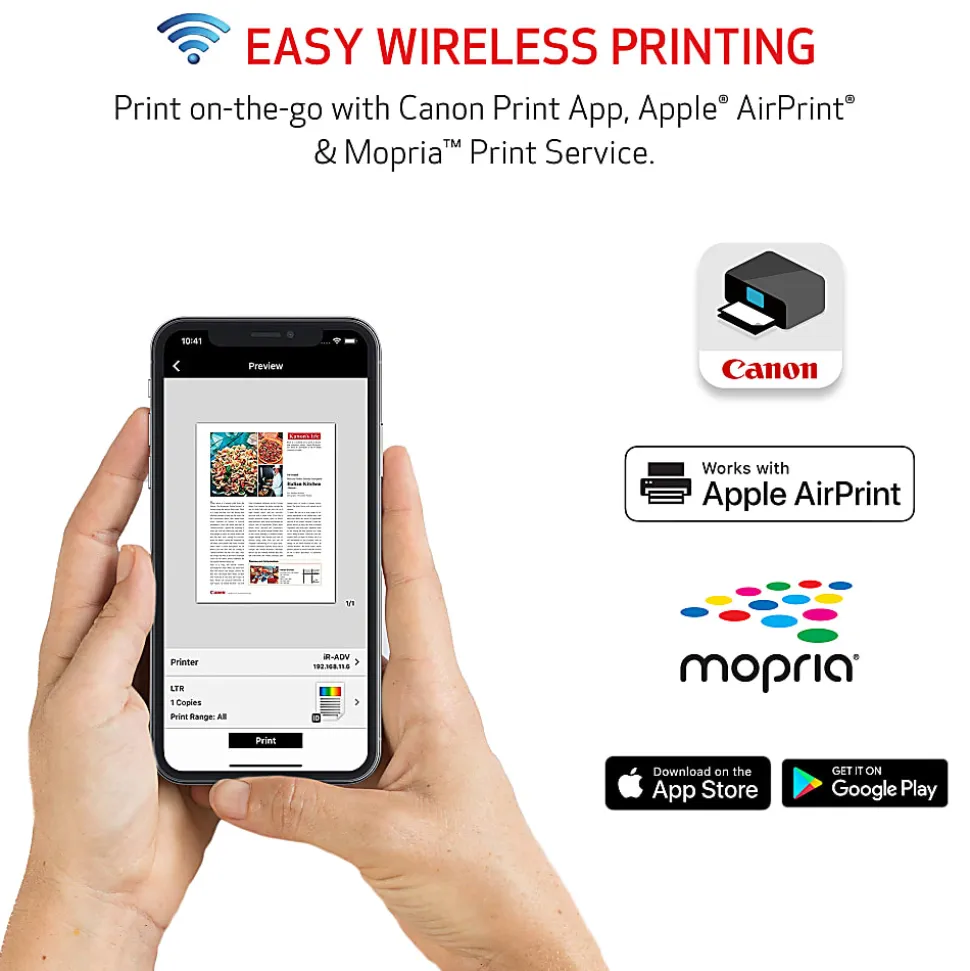 Canon® PIXMA™ G3270 MegaTank Wireless Inkjet All-In-One Color Printer, White