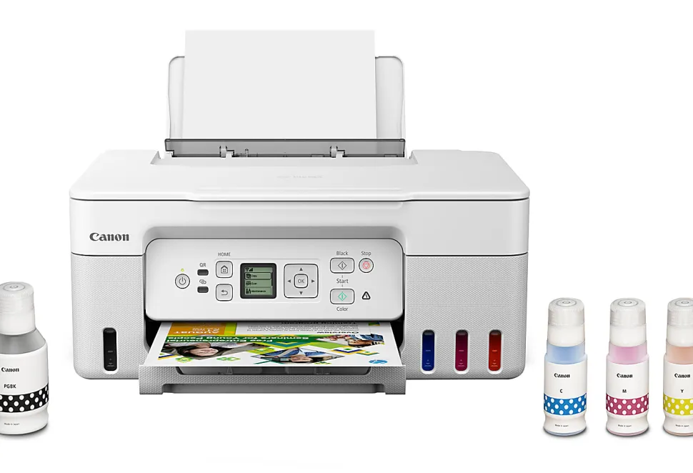Canon® PIXMA™ G3270 MegaTank Wireless Inkjet All-In-One Color Printer, White