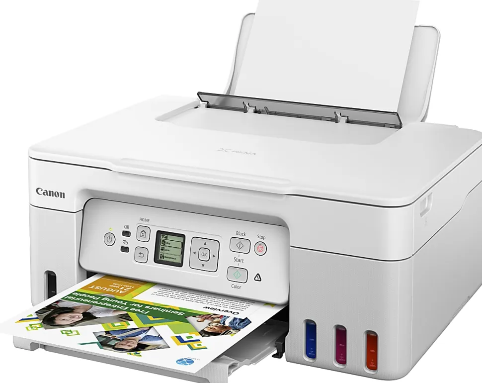 Canon® PIXMA™ G3270 MegaTank Wireless Inkjet All-In-One Color Printer, White