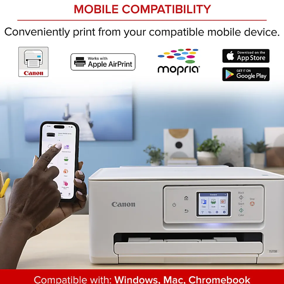 Canon PIXMA™ TS7720 Wireless Home All-in-One Inkjet Color Printer