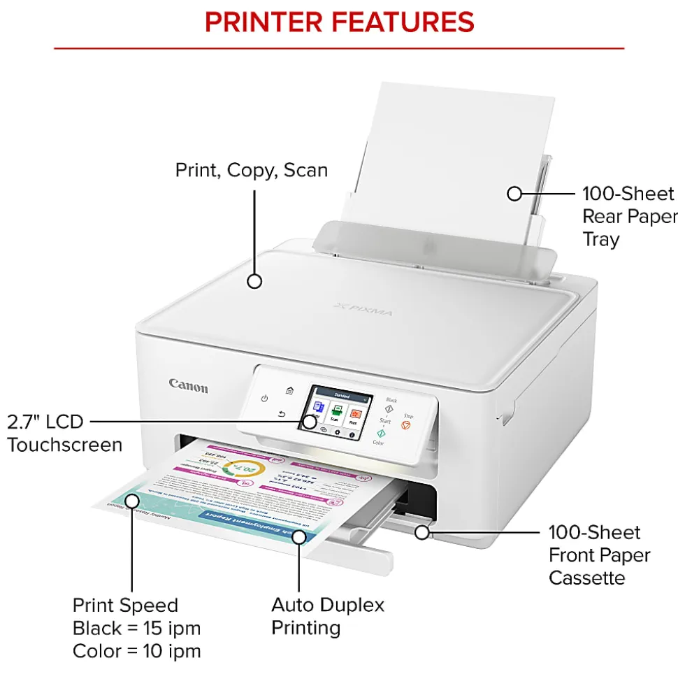 Canon PIXMA™ TS7720 Wireless Home All-in-One Inkjet Color Printer