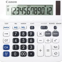 Canon® TX-220TSII Portable Display Calculator, White, 1
