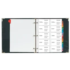 Cardinal® Business Collection Card File Binder, 11 5/8"H x 10 1/2"W x 1 3/4"D, Black