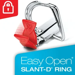Cardinal® EasyOpen™ ClearVue™ Locking View 3-Ring Binder, 4" D-Rings, 52% Recycled, White