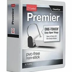 Cardinal® EasyOpen™ ClearVue™ Locking View 3-Ring Binder, 4