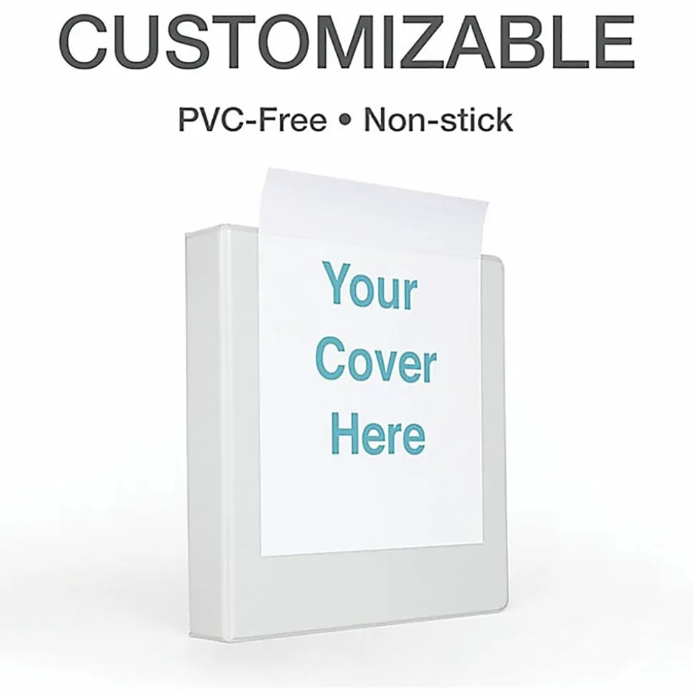 Cardinal® EasyOpen™ ClearVue™ Locking View 3-Ring Binder, 4" D-Rings, 52% Recycled, White