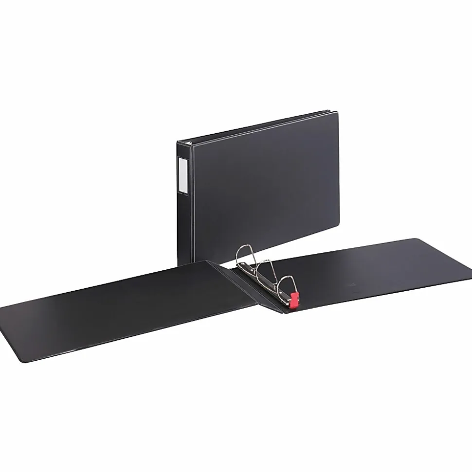 Cardinal® EasyOpen™ Tabloid Reference 3-Ring Binder, 1" Slant Rings, Black